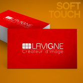Carte de visite 90 X 55 recto pelliculage soft touch
